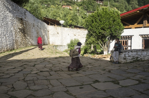 Female construction Worker in Paro Dzong