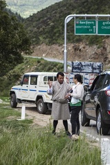 Car Stop Over in Bhutan