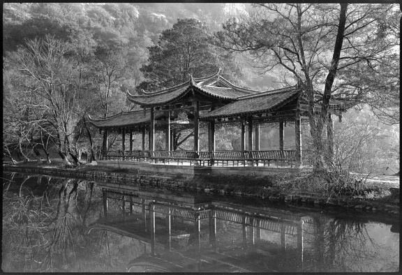 Chinese Pavillion Mirroring in The Pond