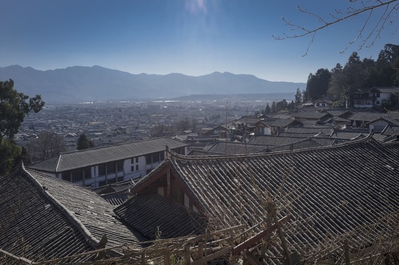 Lijiang Old Town City View from above