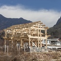 wooden Naxi house under construction