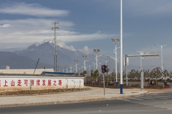 Solar street lamps in Lijiang