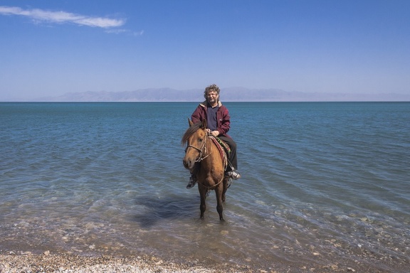 Sven horseback (Ebinur Salt Lake)