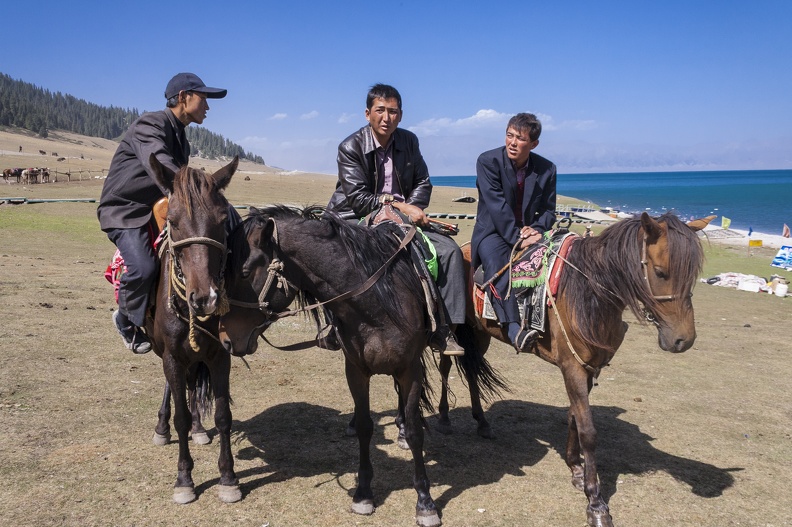 herders with horses (Ebinur Salt Lake)