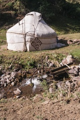 Nomad yurt with water power generator