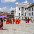 Gaily dressed woman in Kathmandu due to Teej festival.