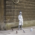 Living Statue with Pidgeon